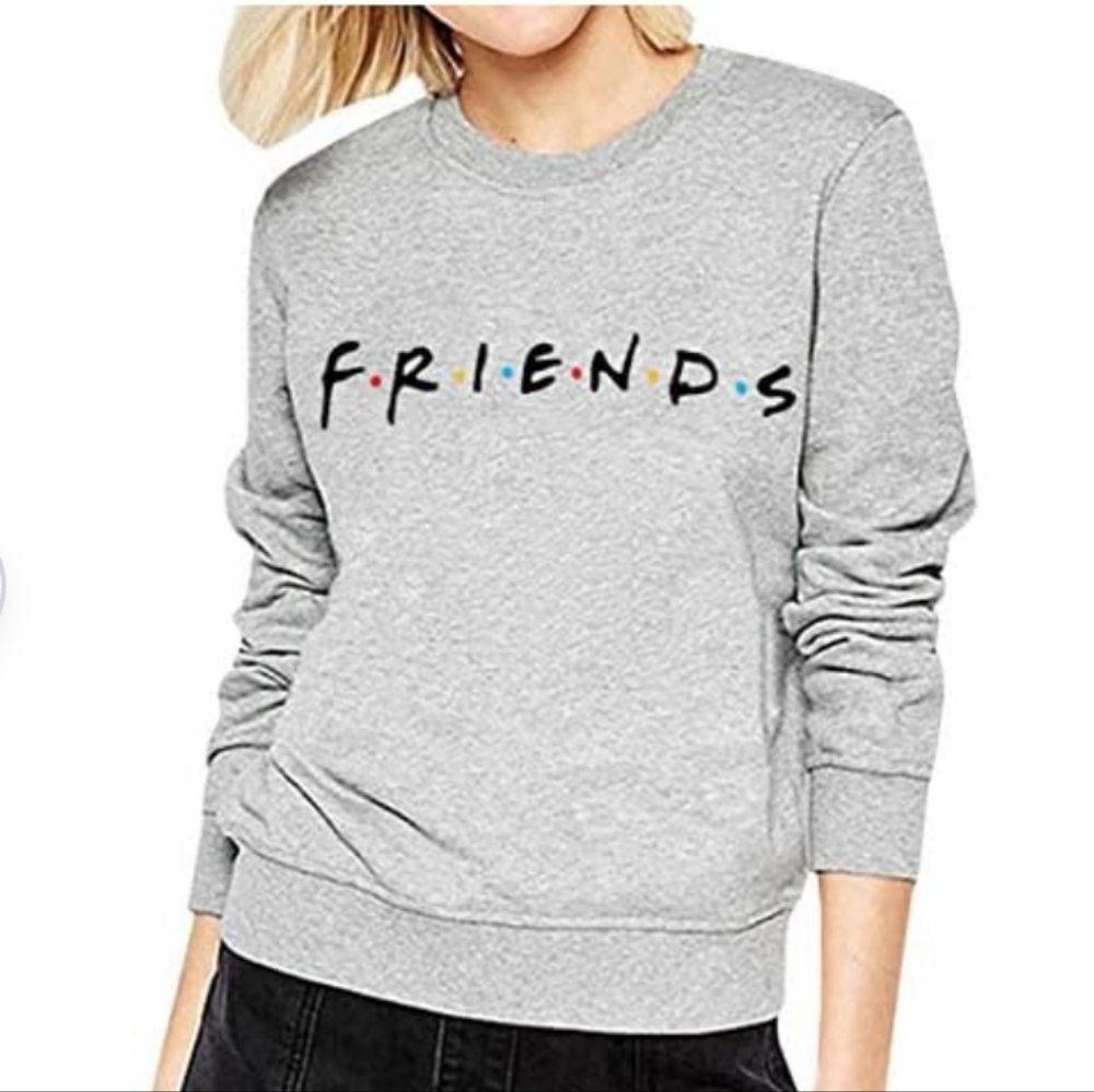 Cozy womens Friends gray comfy 90's sweater in gray